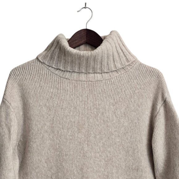 Magaschoni Knitted Wool Blend Turtleneck Sweater With Faux Fur Pockets Sz XS - Picture 3 of 7